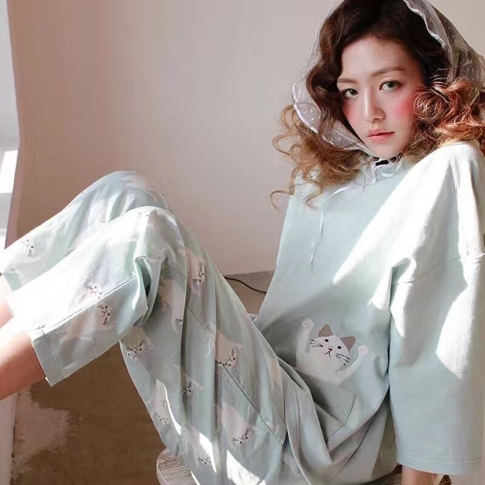 Cat sleepwear suit final sale‼️